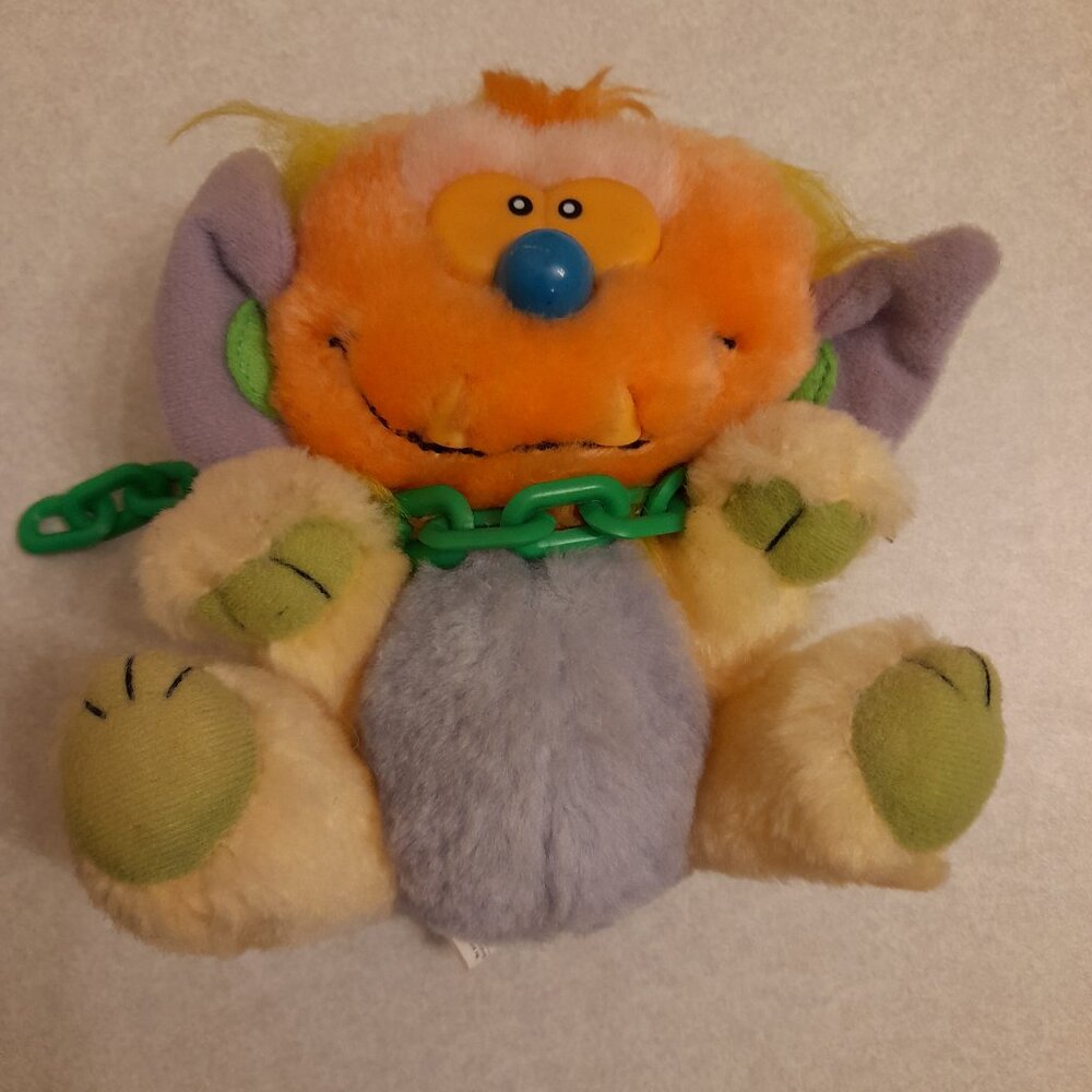 Vintage 90s Monster Stuffed Plushie Kuddlee Uglee Unmarked Retro Collectible Toy